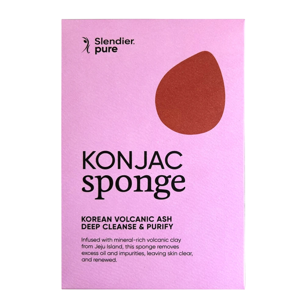 Spugna Konjac Slendier Pure alla cenere vulcanica coreana